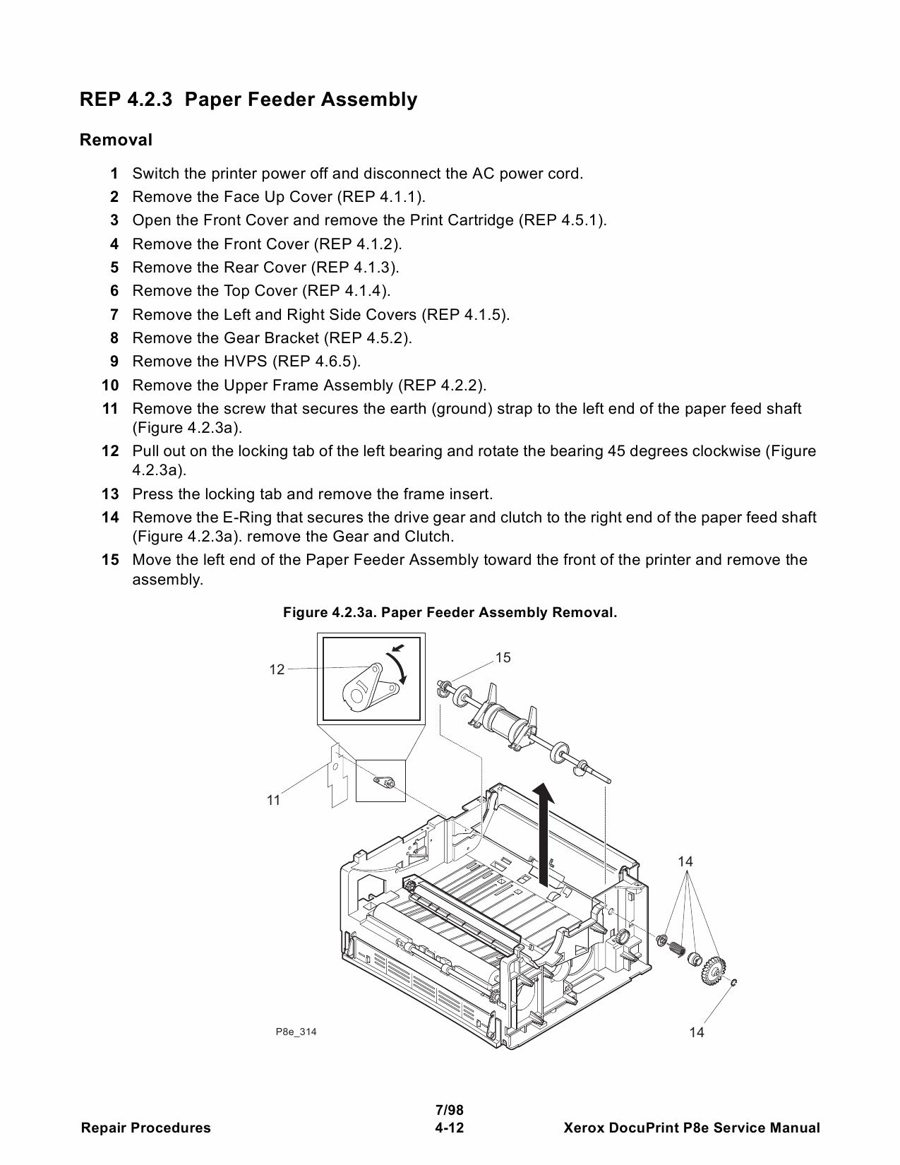 Xerox DocuPrint P8e P8ex Parts List and Service Manual-5